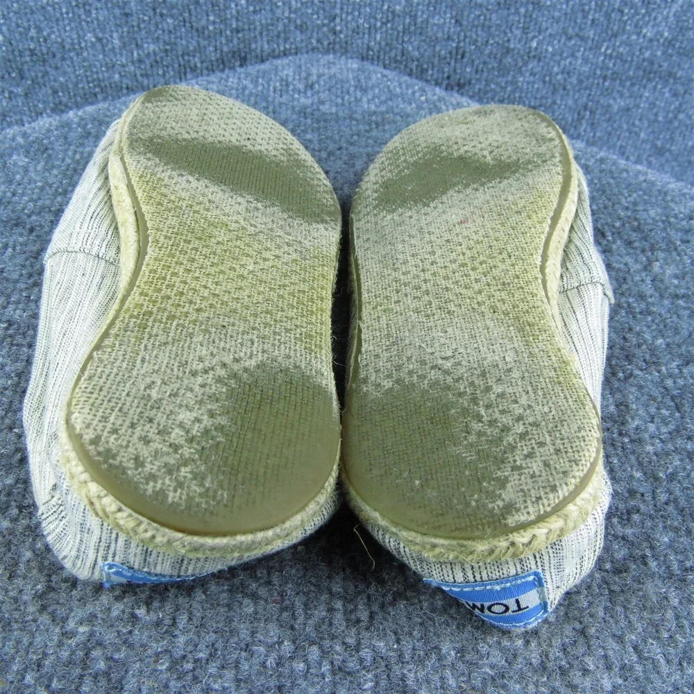 TOMS  Women Flat Shoes Beige Fabric Slip On‎ Size 6.5 Medium